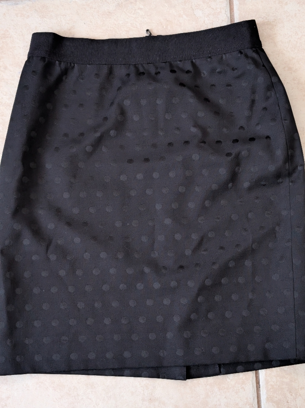 Ann Taylor Black Polka Dot Pencil Skirt Size 4